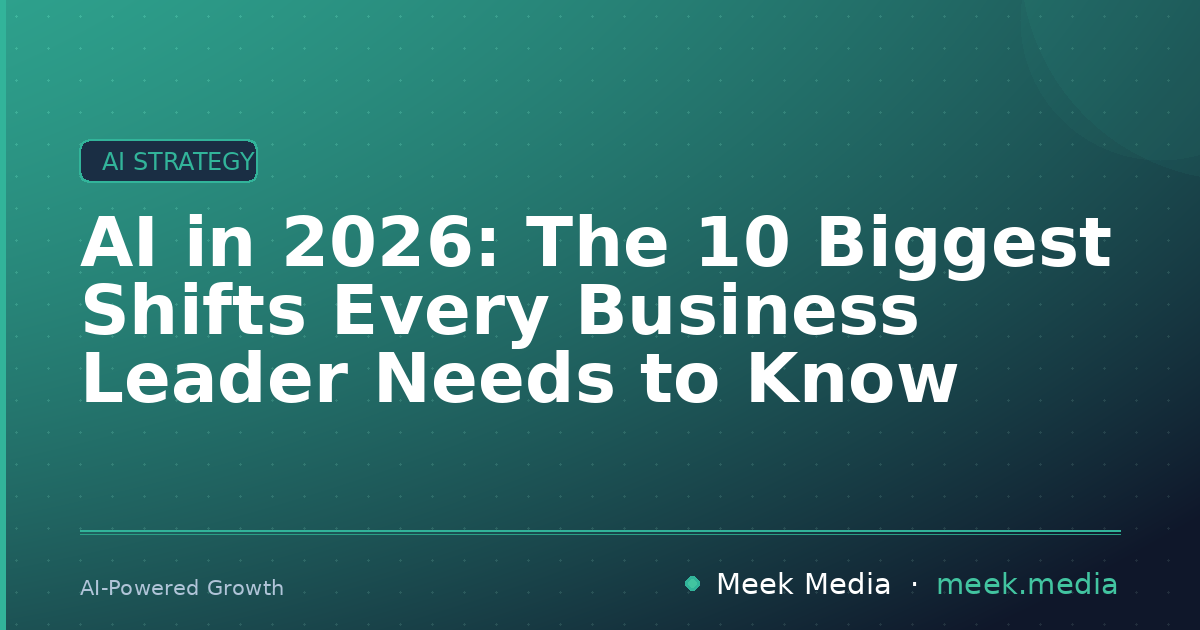 AI in 2026: The 10 Biggest Shifts Every Business Leader Needs to Know