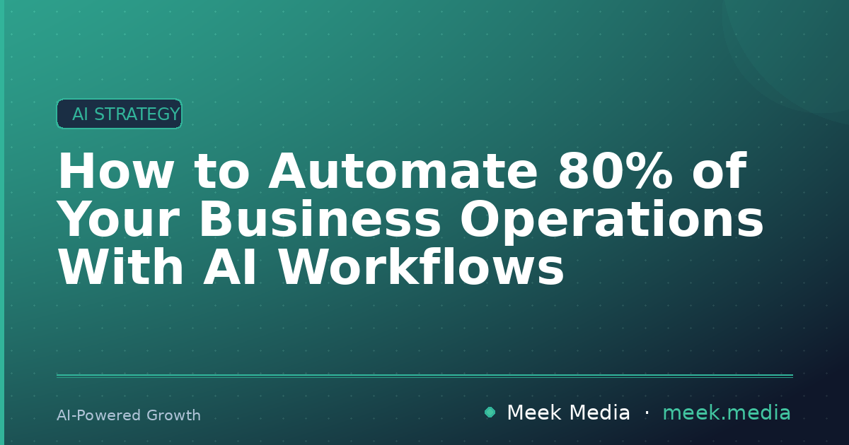 How to Automate 80% of Your Business Operations With AI Workflows